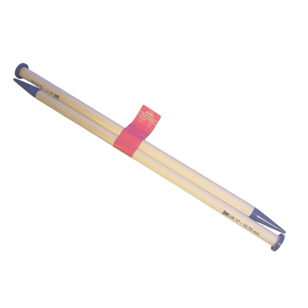 Susan Bates Plastic Knitting Needles US 17 12.75mm Blue White B1514